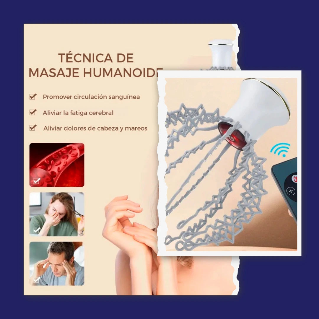 MASAJEADOR DE CABEZA MindFlow ELÉCTRICO E INALAMBRICO
