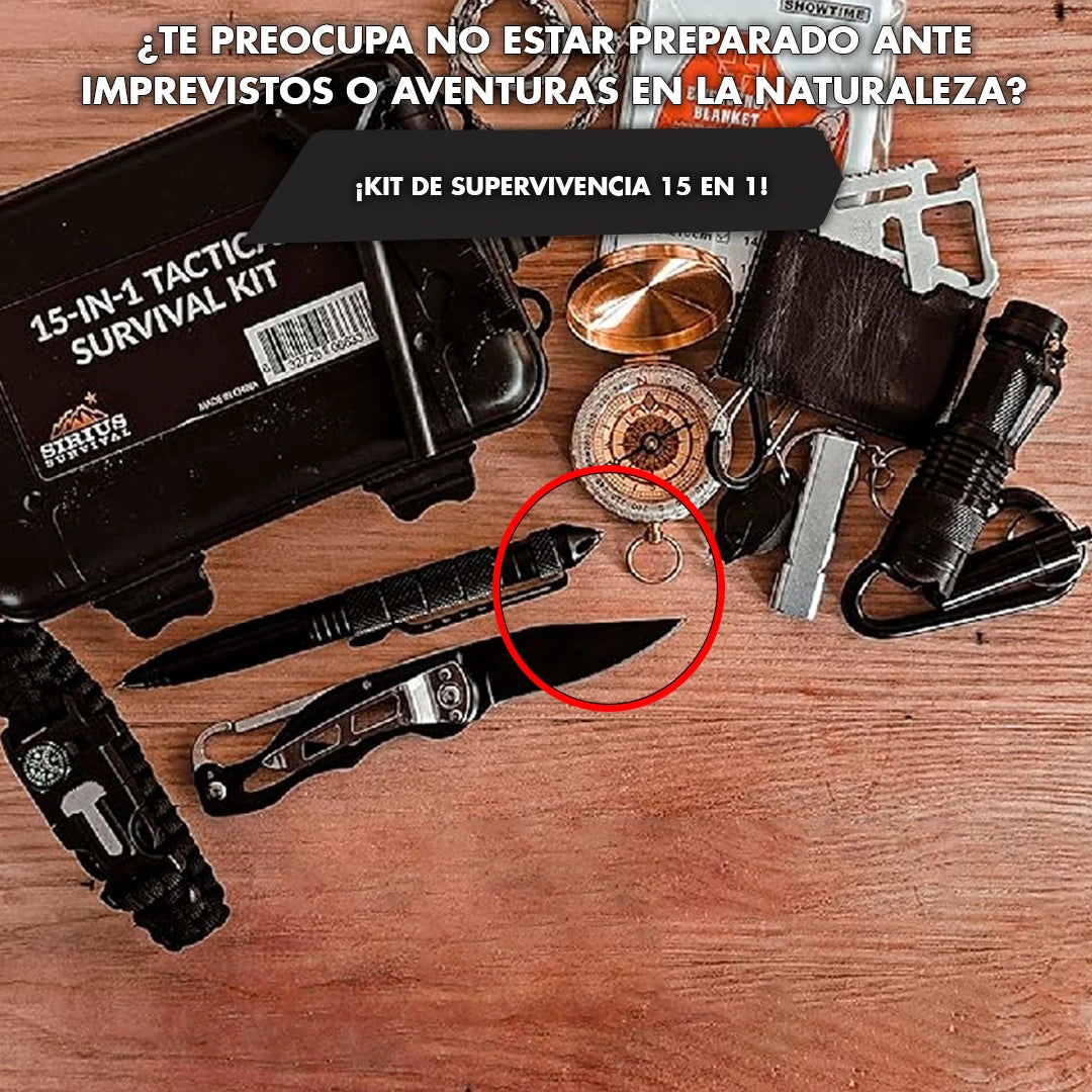 NUEVO KIT DE SUPERVIVENCIA 15 EN 1